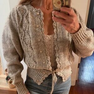 Vintage knit Austrian cardigan xs s